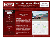 Tablet Screenshot of hamlakehardwarehank.com